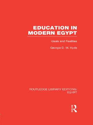 cover image of Education in Modern Egypt (RLE Egypt)